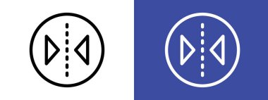 Araç simgesini simge işareti vektör ana hatlarını siyah ve beyaz renkte yansıt