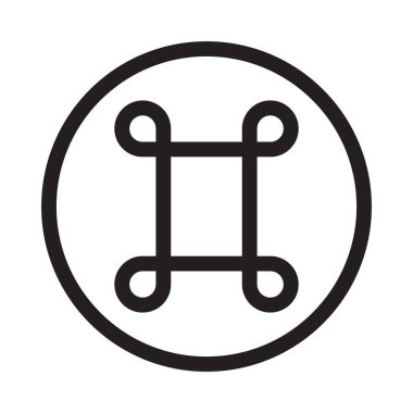 Siyah ve beyaz çizgili CMD veya komut simgesi Siyah çizgi sanat vektörü koleksiyon işareti