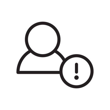 Sahte hesap simgesi Siyah çizgi sanat vektörü siyah ve beyaz ana hat koleksiyon işareti