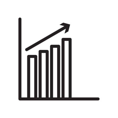 Çizelge simgesini siyah beyaz taslak koleksiyon işaretinde siyah çizgi sanat vektörünü çoğalt