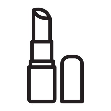 Ruj simgesi Siyah çizgi sanat vektörü siyah ve beyaz ana hat koleksiyon işareti