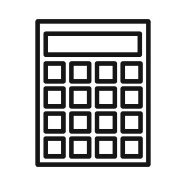 Siyah ve beyaz çizgili siyah çizgi resim vektörünün hesap makinesi koleksiyon işareti