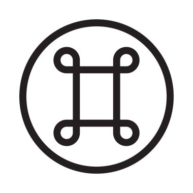 Siyah ve beyaz çizgili CMD veya komut simgesi Siyah çizgi sanat vektörü koleksiyon işareti