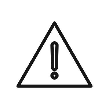 Ünlem simgesi Siyah çizgi sanat vektörü siyah ve beyaz ana hat koleksiyon işareti