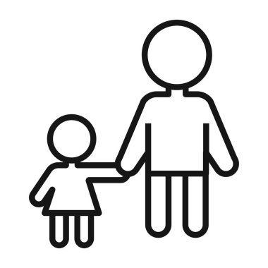 Koruyucu simgesi Siyah çizgi sanat vektörü siyah ve beyaz ana hat koleksiyon işareti