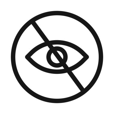 Simge Siyah çizgi sanat vektörünü siyah beyaz çizgi koleksiyon tablosu işaretinde gizle