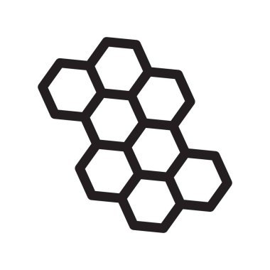 bal peteği simgesi Siyah çizgi sanat vektörü siyah ve beyaz ana hat koleksiyon işareti