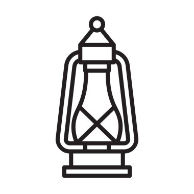 Yağ feneri simgesi Siyah çizgi sanat vektörü siyah beyaz ana hat koleksiyon işareti