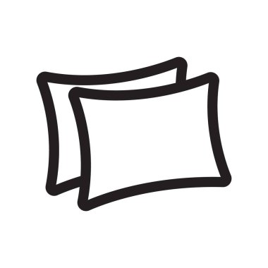 Yastık simgesi Siyah çizgi sanat vektörü siyah beyaz ana hat koleksiyon işareti