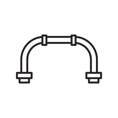 boru simgesi siyah çizgi sanat vektörü siyah ve beyaz ana hat koleksiyon işareti