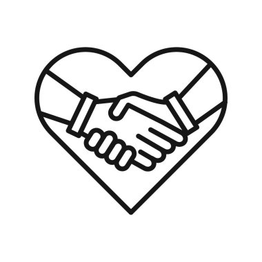 Saygınlık simgesi Siyah çizgi sanat vektörü siyah ve beyaz ana hat koleksiyon işareti