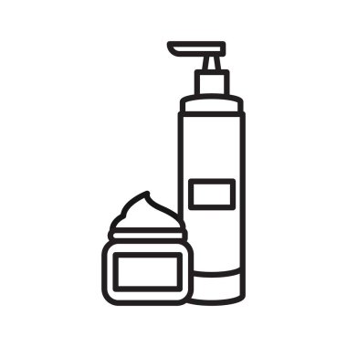 Cilt ürünleri simgesi Siyah çizgi sanat vektörü siyah ve beyaz ana hatlar koleksiyon işareti