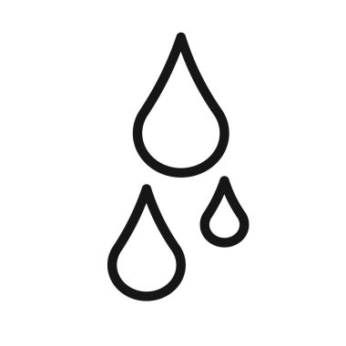 su siyah çizgi sanat vektörünü siyah ve beyaz ana hat koleksiyon işaretine düşürür