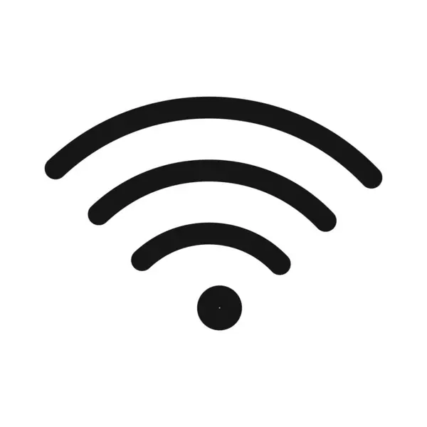 Wifi sinyal simgesi Siyah çizgi resim vektörü siyah ve beyaz ana hat koleksiyon işareti
