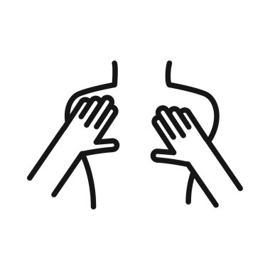 Sırt masajı simgesi Siyah çizgi sanat vektörü siyah beyaz ana hat koleksiyon işareti