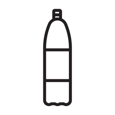 Siyah ve beyaz taslak koleksiyon işaretli şişe simgesi Siyah çizgi sanat vektörü