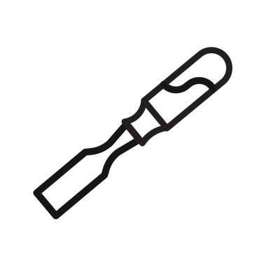 Keski simgesi Siyah çizgi sanat vektörü siyah ve beyaz ana hat koleksiyon işareti