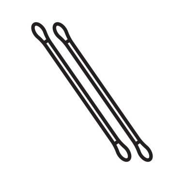 Pamuk tomurcukları simge siyah çizgi sanat vektörü siyah beyaz ana hat koleksiyon işareti