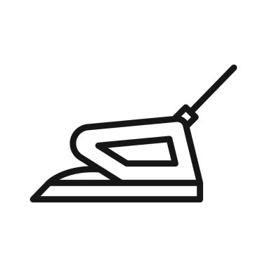 Elektronik Demir simgesi Siyah çizgi sanat vektörü siyah beyaz ana hat koleksiyon işareti