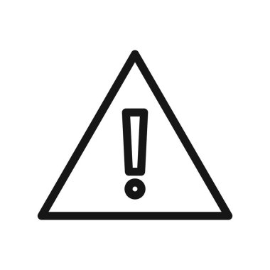 Ünlem tehlikesi simgesi Siyah çizgi sanat vektörü siyah ve beyaz ana hat koleksiyon işareti