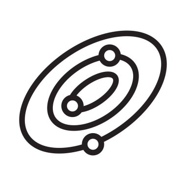 Galaksi simgesi Siyah çizgi sanat vektörü siyah ve beyaz ana hat koleksiyon işareti