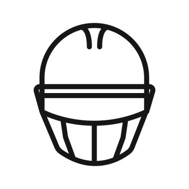 Siyah ve beyaz çizgili miğfer simgesi koleksiyon tablosu işareti