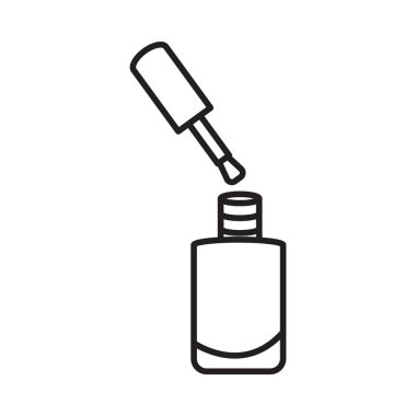 tırnak cilası simgesi (2) Siyah çizgi sanat vektörü siyah ve beyaz dış hat koleksiyon işareti