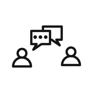 Kişinin iletişim simgesi (2) Siyah çizgi sanat vektörü siyah ve beyaz ana hat koleksiyon işareti