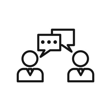 Siyah-beyaz özet koleksiyon işareti içerisindeki kişi iletişim simgesi Siyah çizgi sanat vektörü