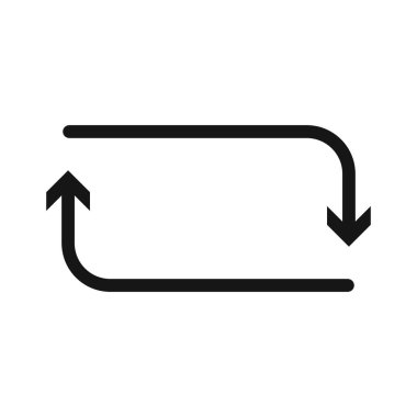 Siyah çizgi sanat vektörünü siyah ve beyaz ana hat koleksiyon işaretinde yeniden yükle