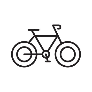 Yol Bisikleti Simgesi Siyah çizgi sanat vektörü siyah beyaz ana hat koleksiyon işareti