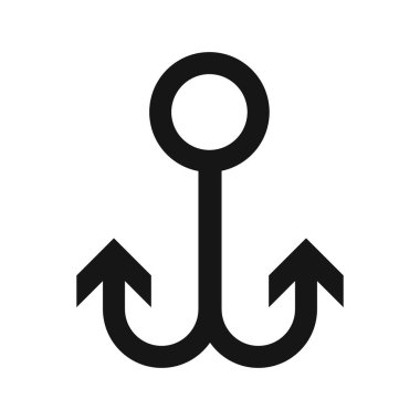 İp Kancası simgesi Siyah çizgi sanat vektörü siyah ve beyaz ana hat koleksiyon işareti