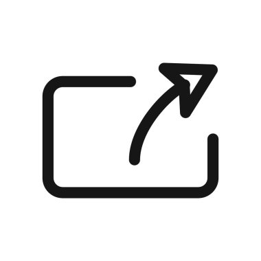 Simge siyah çizgi sanat vektörünü siyah ve beyaz ana hat koleksiyon işareti ile paylaş