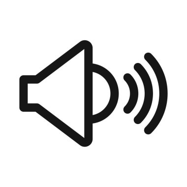 Siyah ve beyaz özet dizisi koleksiyon işareti içerisindeki hoparlör hacmi simgesi Siyah çizgi sanat vektörü