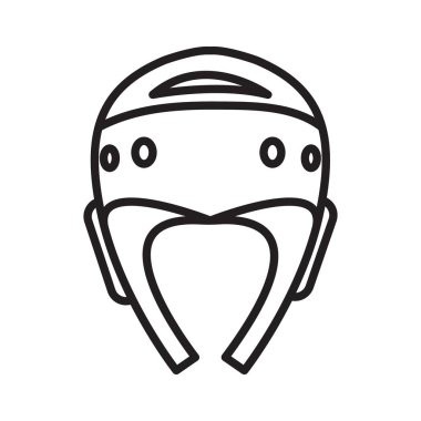 Tekvando başlık simgesi Siyah çizgi sanat vektörü siyah beyaz ana hat koleksiyon işareti