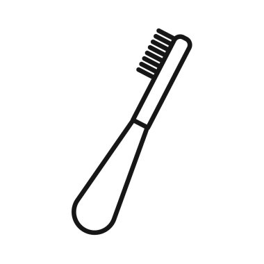 diş fırçası simgesi Siyah çizgi sanat vektörü siyah beyaz ana hat koleksiyon işareti