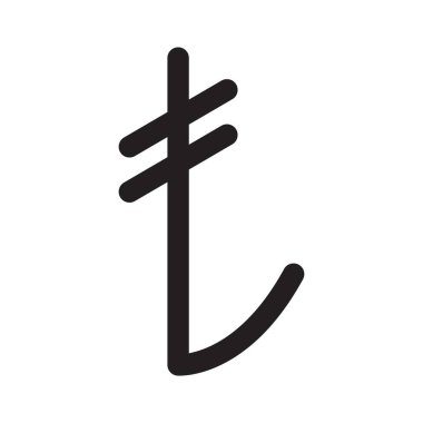 Siyah beyaz çizgili Türk lirası resim vektörü koleksiyon tablosu