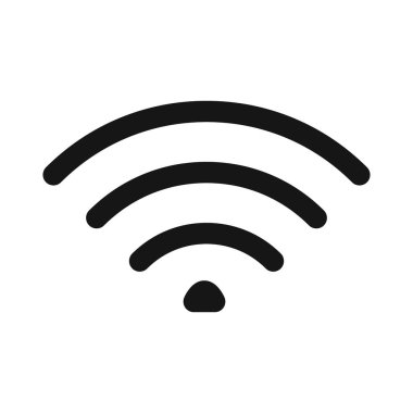 Wifi simgesi Siyah çizgi sanat vektörü siyah beyaz ana hat koleksiyon işareti