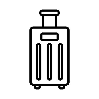 Yük simgesi doğrusal logo işareti web için siyah beyaz olarak belirlendi