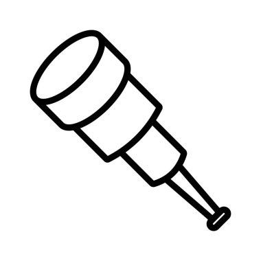 dürbün simgesi doğrusal logo işareti web için siyah ve beyaz olarak belirlendi