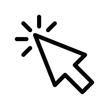 Web için siyah beyaz olarak simge doğrusal logo işaretine tıklayın