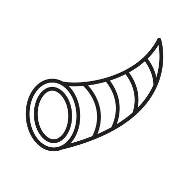 kornucopia simgesi doğrusal logo işareti web için siyah ve beyaz koleksiyonu