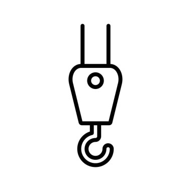Turna kancası doğrusal logo işareti web için siyah ve beyaz koleksiyonu