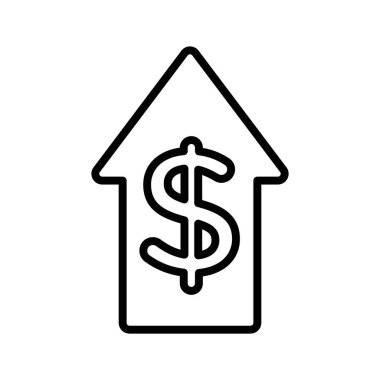 Pahalı simge doğrusal logo işaretleri web için siyah beyaz olarak belirlendi