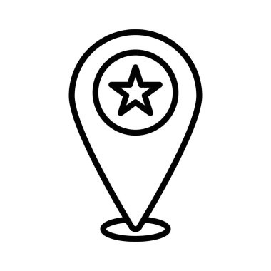 Web için siyah ve beyaz olarak en sevilen konum simgesi doğrusal logo işareti koleksiyonu