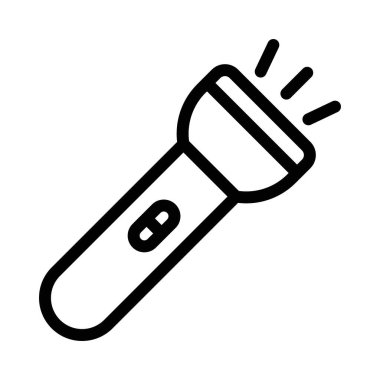 El feneri simgesi doğrusal logo işareti web için siyah ve beyaz olarak belirlendi