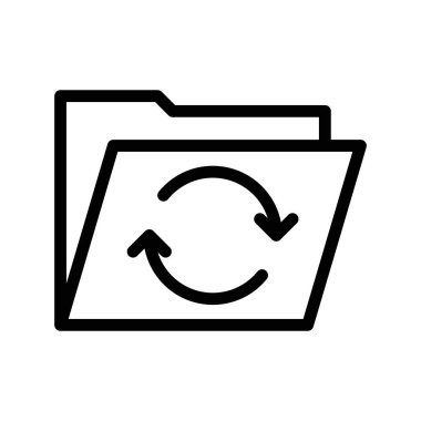 Dizin simgesi doğrusal logo işaretini web için siyah ve beyaz olarak eşzamanla