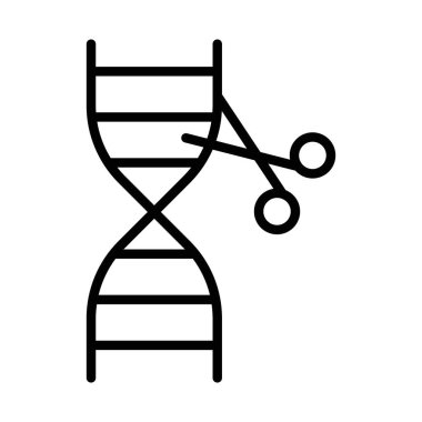 Genom düzenleme simgesi doğrusal logo işareti web için siyah-beyaz koleksiyonu