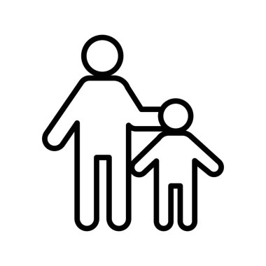 Koruyucu simgesi doğrusal logo işareti web için siyah beyaz olarak belirlendi