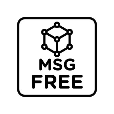 Msg özgür simge doğrusal logo işaretleri web için siyah ve beyaz olarak belirlendi